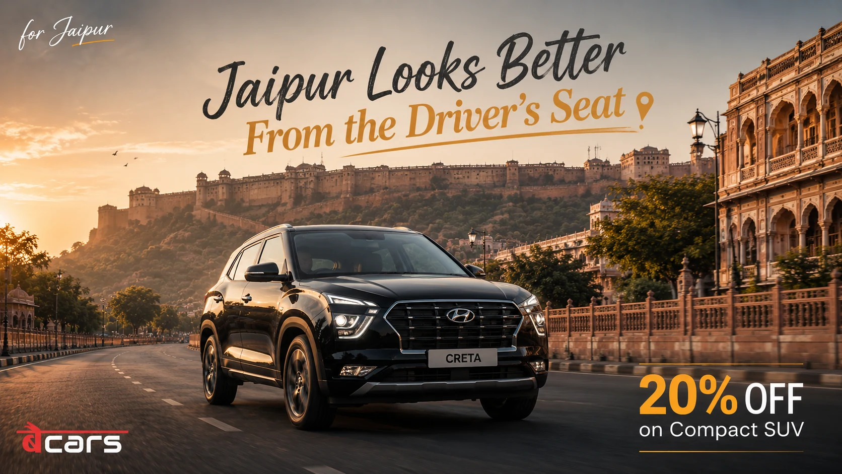 Drive Jaipur Your Way — 20% off Self-Drive SUVs
