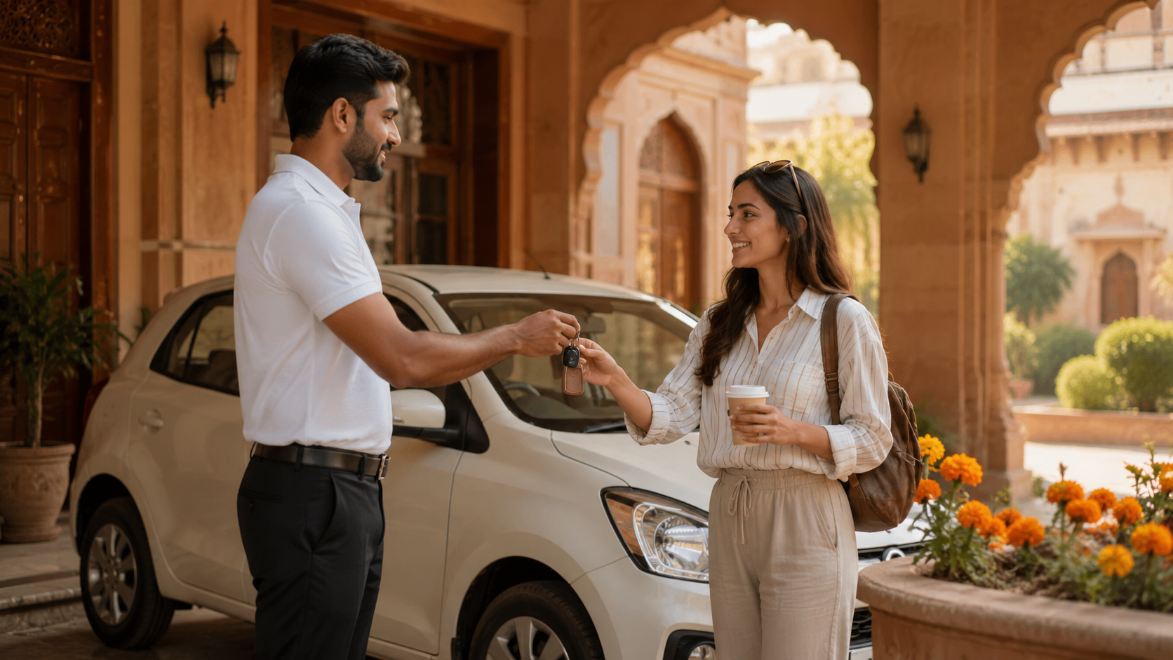 We sell airport pickup. But if it's your first time in Jaipur, we'd rather you skip it.
